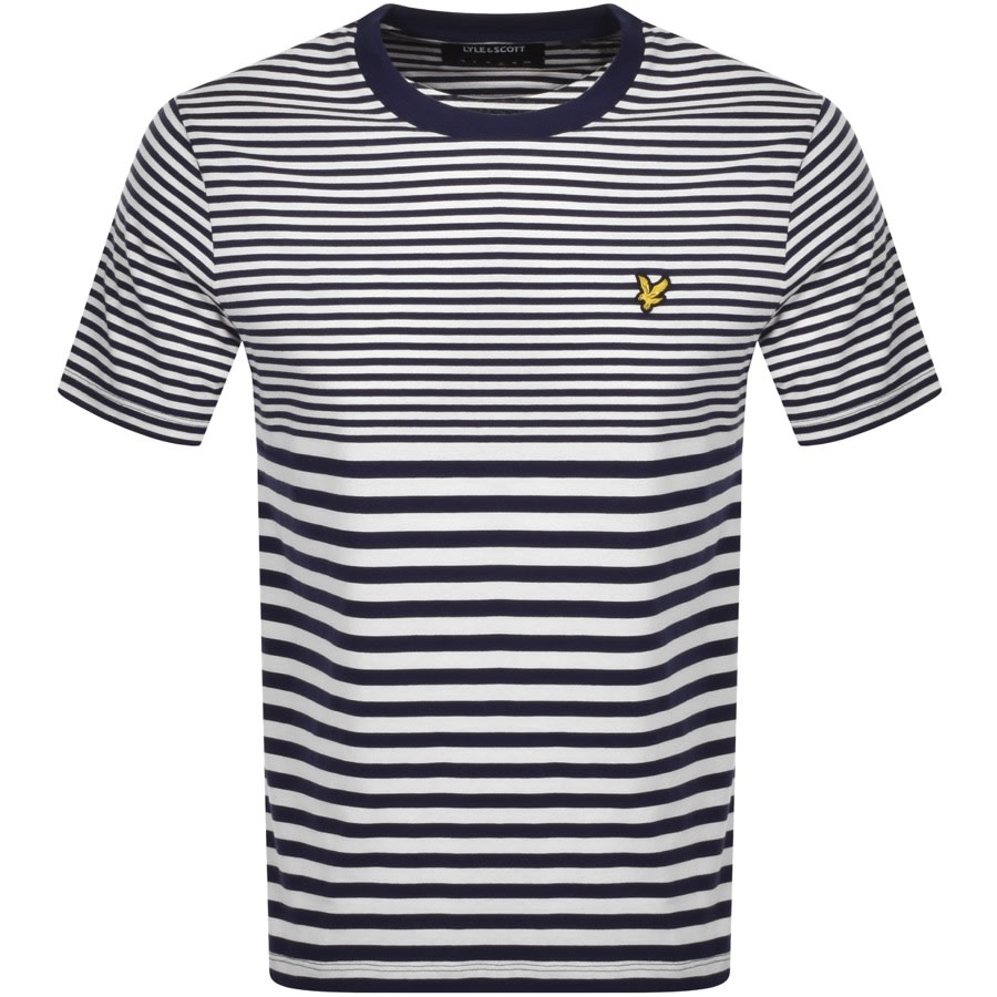 Alternative Image for ProductLyle And Scott Striped T Shirt Navy1